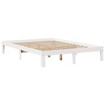 vidaXL Cadre de lit avec tête de lit blanc 150x200 cm bois pin massif