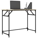 vidaXL Bureau chêne sonoma bois d'ingénierie et acier enduit de poudre