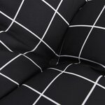 vidaXL Coussins de palette lot de 3 motif à carreaux noir tissu