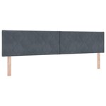 Tête de lit vidaXL Design Blocs Diamant Gris Foncé 200 cm Velours