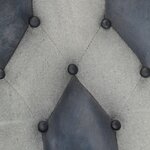 vidaXL Chaise à bascule Gris Cuir véritable et toile