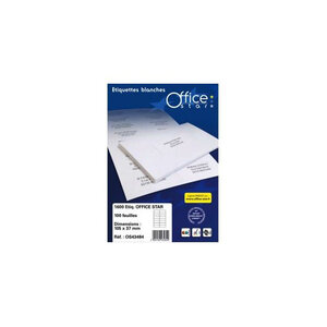 Office star boite de 1600 étiquettes multi-usage blanches 105x37mm os43484 avery zweckform
