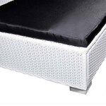 vidaXL Salon de jardin 8 Pièces avec coussins Résine tressée Blanc