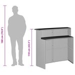vidaXL Ensemble de bar de jardin 3 Pièces avec coussins noir poly rotin
