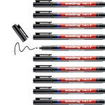 Feutre Permanent 141F Noir Pointe Fine 0 6 mm x 10 EDDING