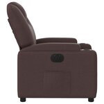 vidaXL Fauteuil inclinable électrique Marron foncé Tissu