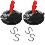 ProPlus Ventouse de fixation 2 Pièces avec anneaux et 4 crochets en S