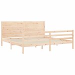 vidaXL Cadre de lit avec tête de lit 200x200 cm bois massif