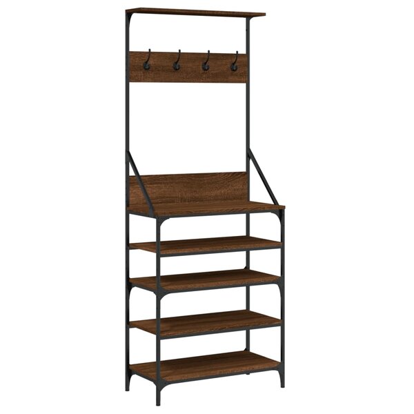 vidaXL Porte-vêtements et rangement des chaussures chêne marron