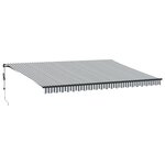 vidaXL Auvent rétractable automatique anthracite et blanc 500x300 cm