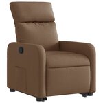 vidaXL Fauteuil inclinable Marron Tissu