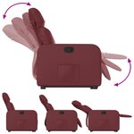 vidaXL Fauteuil inclinable Rouge bordeaux Similicuir