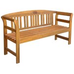 vidaXL Banc de jardin 157 cm Bois d'acacia solide