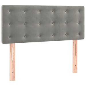 vidaXL Tête de lit Gris clair 90x5x78/88 cm Velours