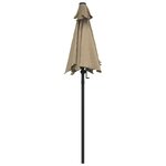 vidaXL Parasol Taupe 200x224 cm Aluminium