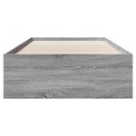 vidaXL Cadre de lit sonoma gris 90x190 cm bois d'ingénierie