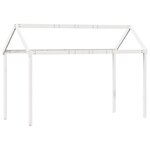 vidaXL Lit haut avec toit blanc 90x200 cm bois de pin massif
