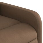 vidaXL Fauteuil inclinable électrique Marron Tissu