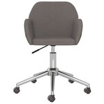 Chaise fauteuil siège pivotante de bureau informatique étude foncé tissu gris 02_0024126