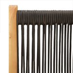 vidaXL Chaises inclinables de jardin lot de 8 noir bois massif acacia