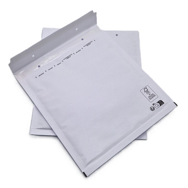 Lot de 100 pochettes ( enveloppes ) à bulles e/5 : 210 x 265 mm en kraft blanc