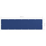 vidaXL Écran de balcon Bleu 75x300 cm Tissu Oxford