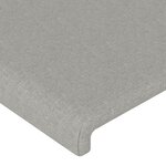 vidaXL Cadre de lit avec tête de lit Gris clair 200x200 cm Tissu