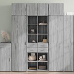 vidaXL Buffet haut sonoma gris 70x42 5x185 cm bois d'ingénierie