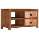Vidaxl table basse avec 2 tiroirs 90x40x50 cm bois solide de manguier