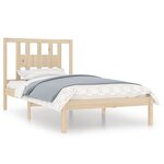 vidaXL Cadre de lit Bois de pin massif 100x200 cm