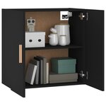 vidaXL Armoire murale Noir 60x30x60 cm Bois d'ingénierie