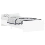 vidaXL Cadre de lit blanc 100x200 cm bois d'ingénierie
