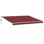 vidaXL Auvent rétractable automatique bordeaux 450x300 cm
