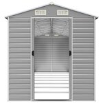 vidaXL Abri de jardin gris clair 191x725x198 cm acier galvanisé
