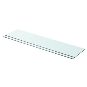 vidaXL Panneaux d'étagère 2 Pièces Verre Transparent 90 x 20 cm