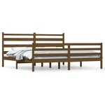 vidaXL Cadre de lit Bois massif de pin 200x200 cm Marron miel
