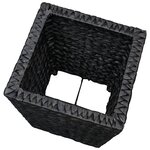 vidaXL Lits surélevés 3 Pièces Jacinthe d'eau Noir