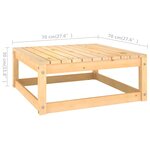 vidaXL Repose-pieds de jardin avec coussins lot de 2 Bois pin solide