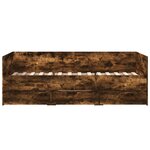 vidaXL Lit de jour et tiroirs chêne fumé 75x190 cm bois d'ingénierie