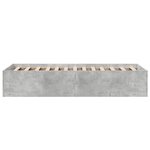 vidaXL Cadre de lit gris béton 90x190 cm bois d'ingénierie