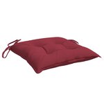 vidaXL Coussins de palette lot de 2 rouge bordeaux 50x50x7 cm
