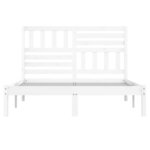 vidaXL Cadre de lit sans matelas blanc 120x190 cm bois de pin massif