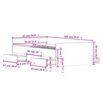 vidaXL Cadre de lit tête de lit et pied de lit gris béton 90x200 cm