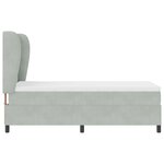 Lit Box Spring vidaXL avec Matelas Gris clair 90x200 cm Velours