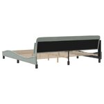 vidaXL Cadre de lit sans matelas gris clair 200x200 cm velours