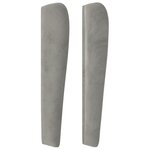 vidaXL Tête de lit avec oreilles Gris clair 93x23x118/128 cm Velours