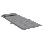 vidaXL Coussins de chaise à dossier haut lot de 4 gris tissu oxford