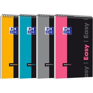 Bloc Notes Spirale Easynotes 5x5 160p 90g 21x31 5cm coloris Aléatoire OXFORD