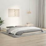vidaXL Cadre de lit blanc 160x200 cm bois de pin massif