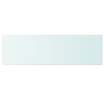 vidaXL Panneaux d'étagère 2 Pièces Verre Transparent 100 x 30 cm
